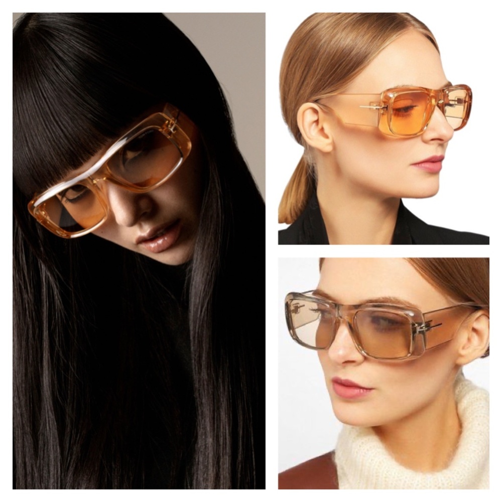 New TOM FORD Aristotle Orange Square Sunglasses - Picture 3 of 16